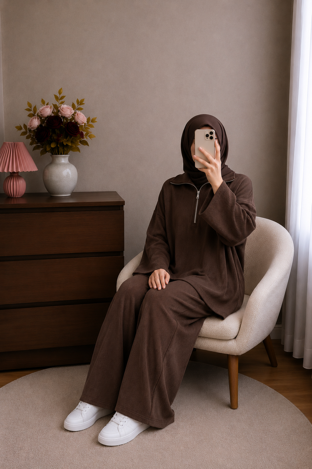 Jasmia - Chocolat - assise